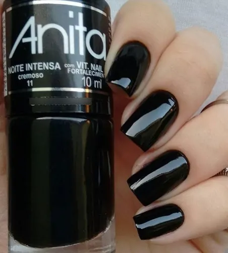 esmalte preto fosco