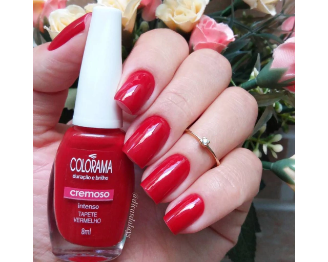 esmalte tapete vermelho