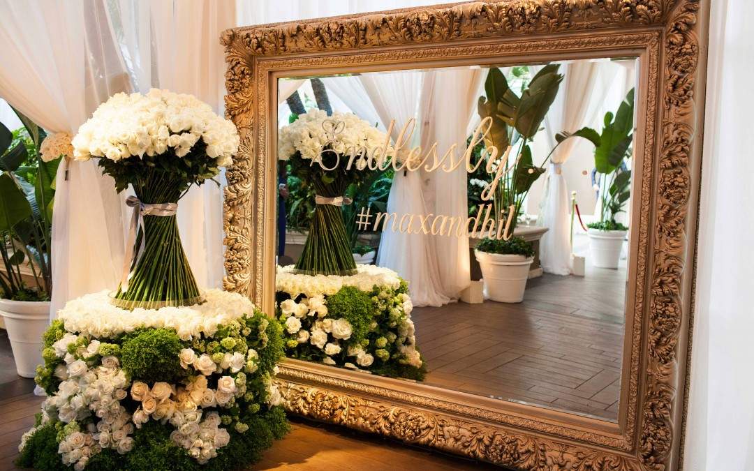 ideias de espelho para entrada de casamento