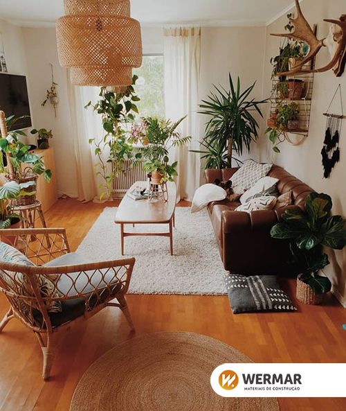 ideias decoração estilo boho para sala pequena