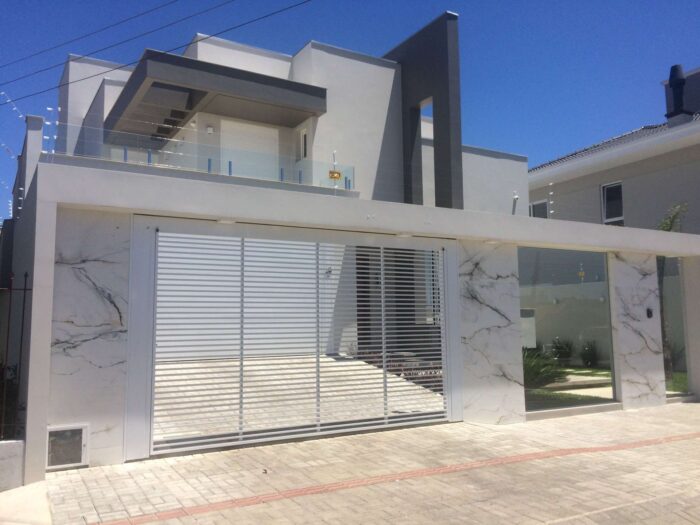 muro com aço corten
