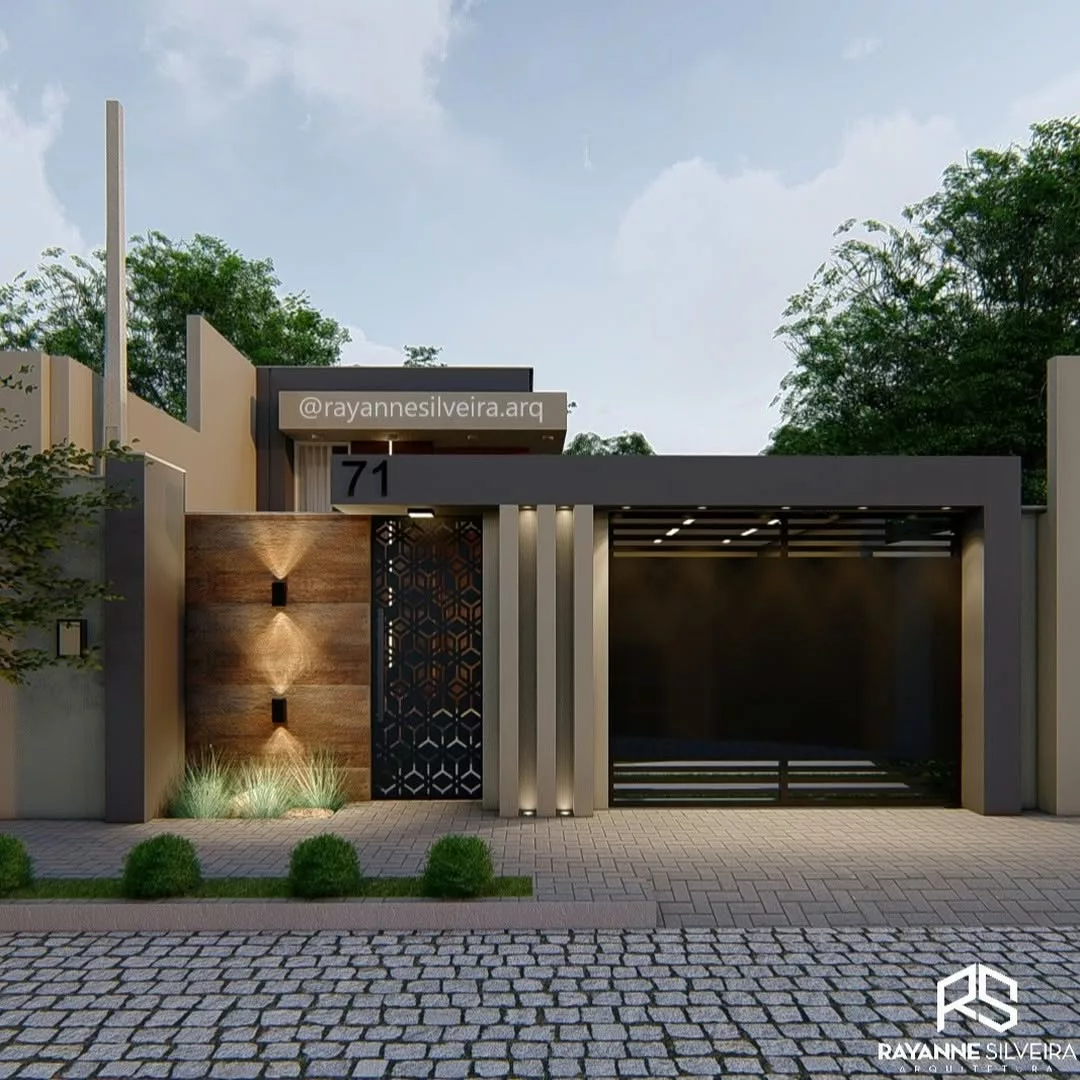 fachada de muro com concreto aparente