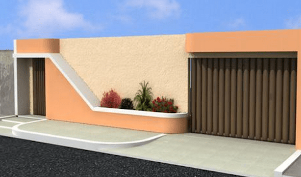 fachada de muro residencial