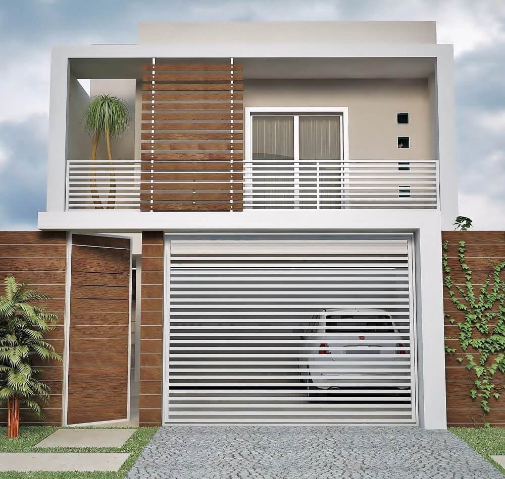 fachada de muro simples