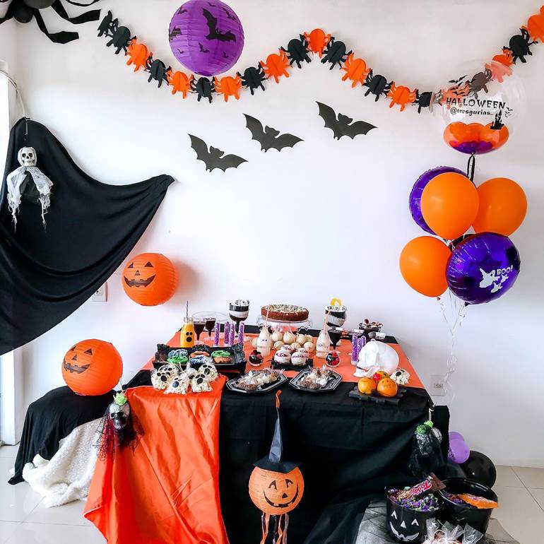 ideias decoração halloween fácil
