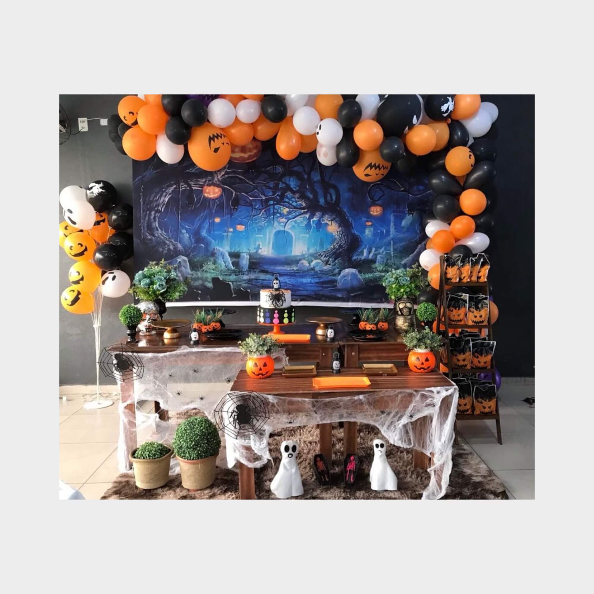 decoração festa dia das bruxas simples
