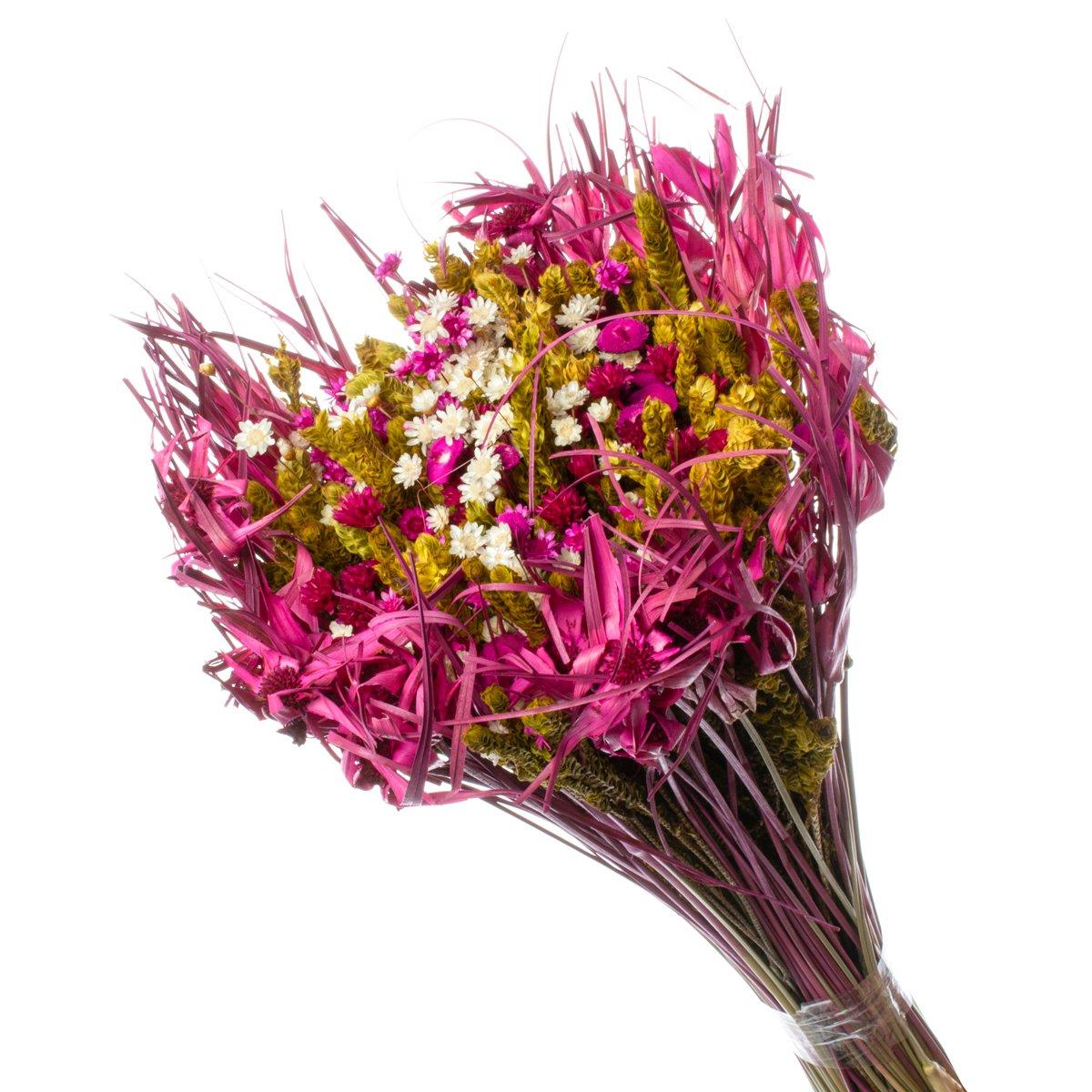 decoração de parede flores secas