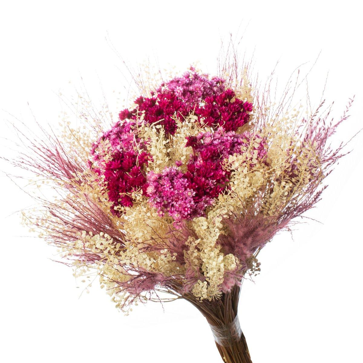 vasos com flores secas