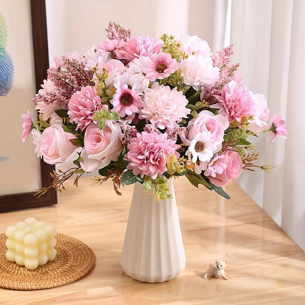 rosas artificiais para centro de mesa
