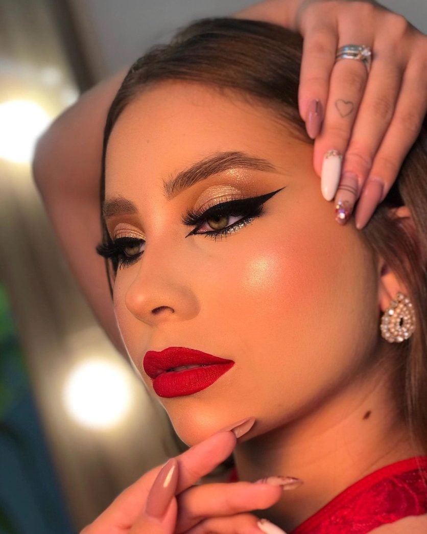 foto de maquiagem para natal