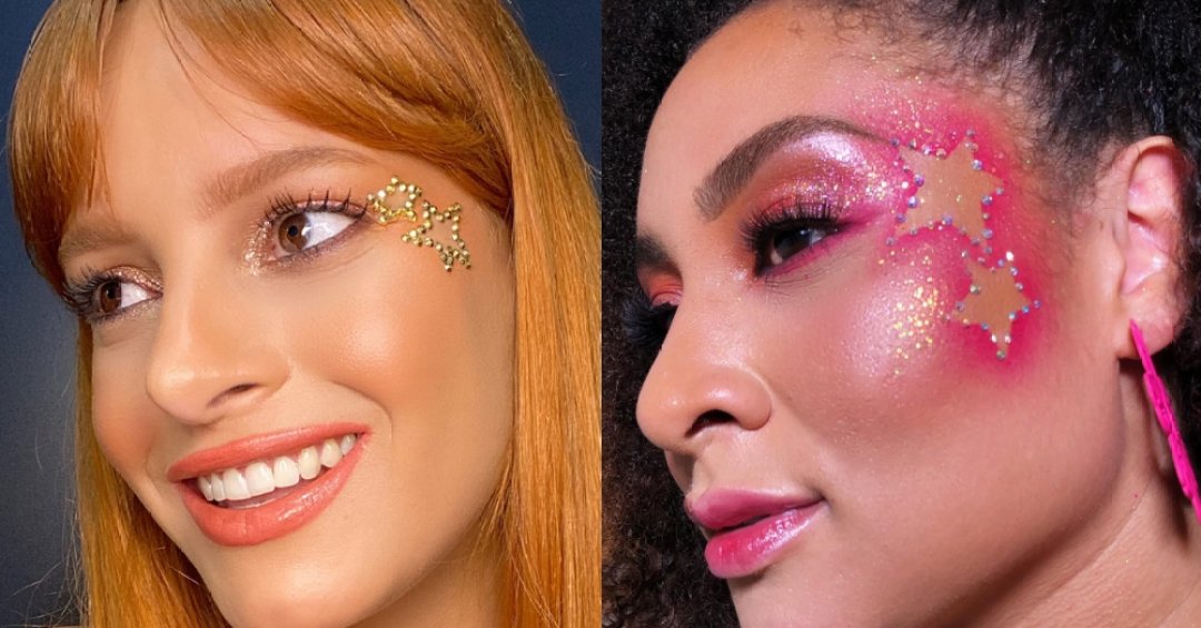 ideias de maquiagem carnaval com glitter