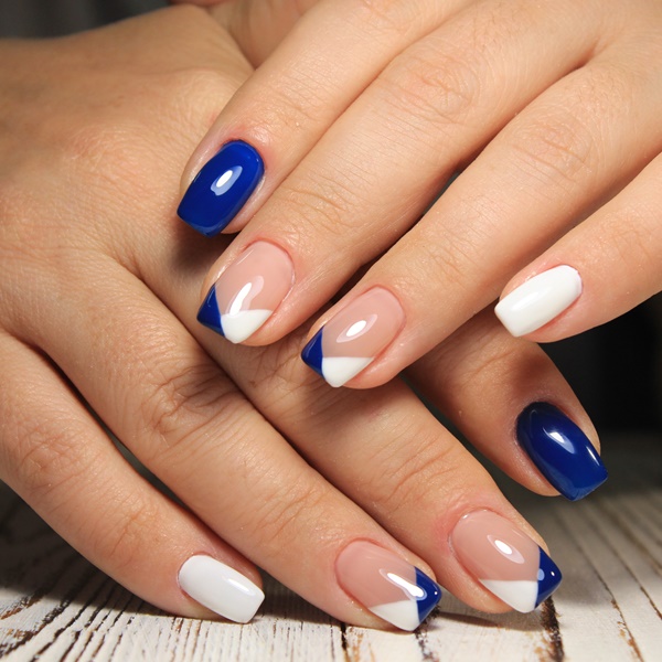 foto de unha azul