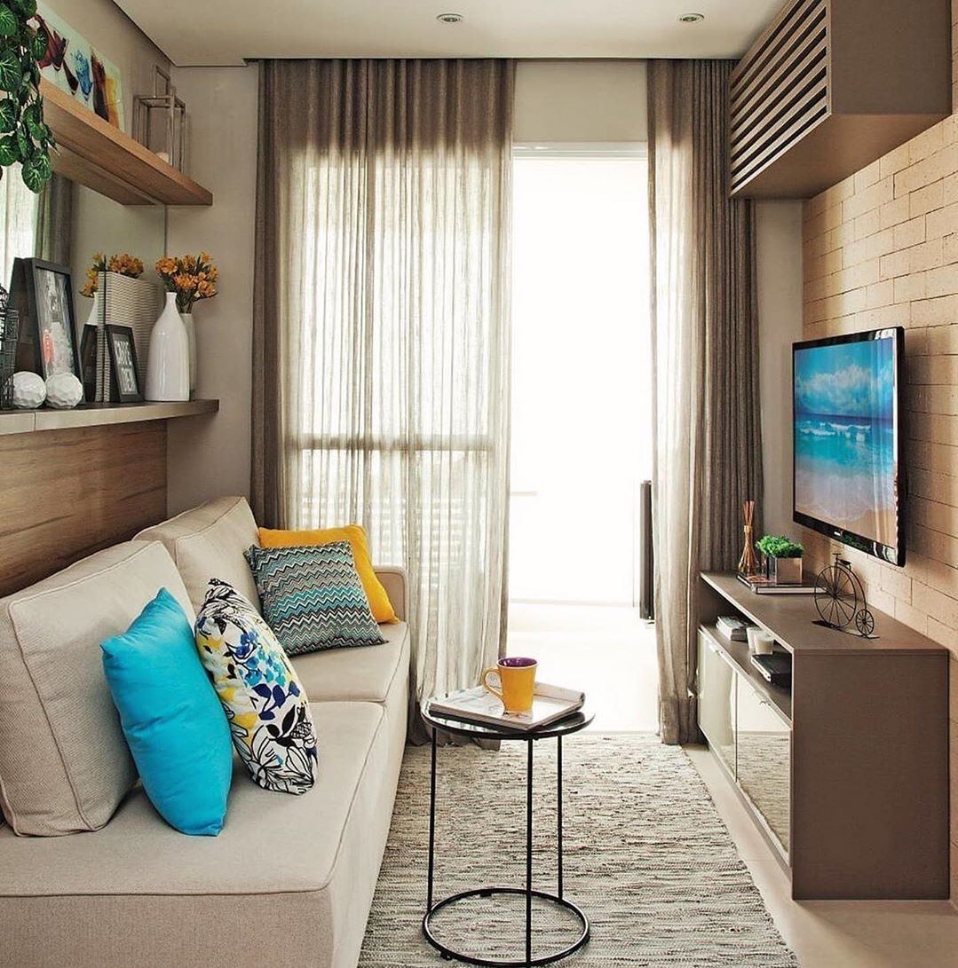 fotos de decoração de sala de estar pequena