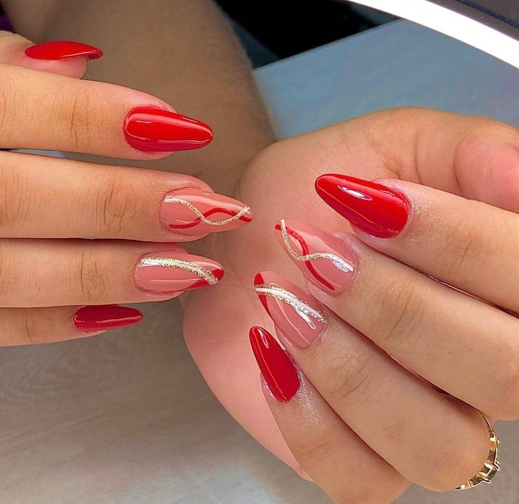 unhas decoradas tons terrosos