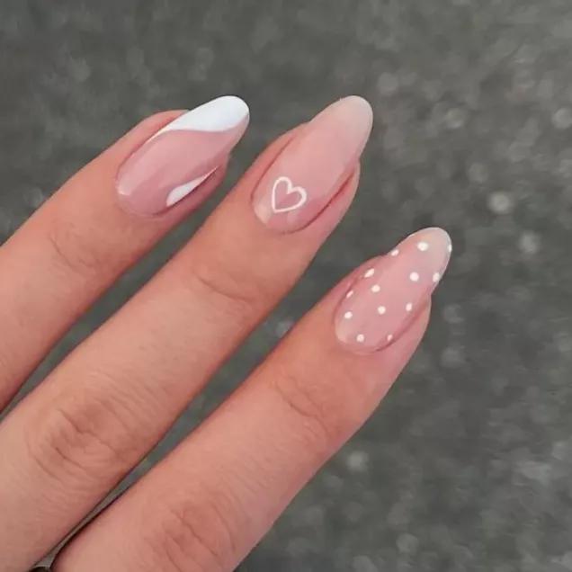 unhas de gel francesinha colorida