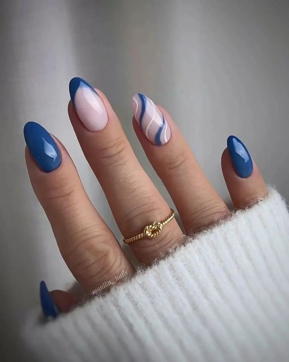 unha em gel redonda natural