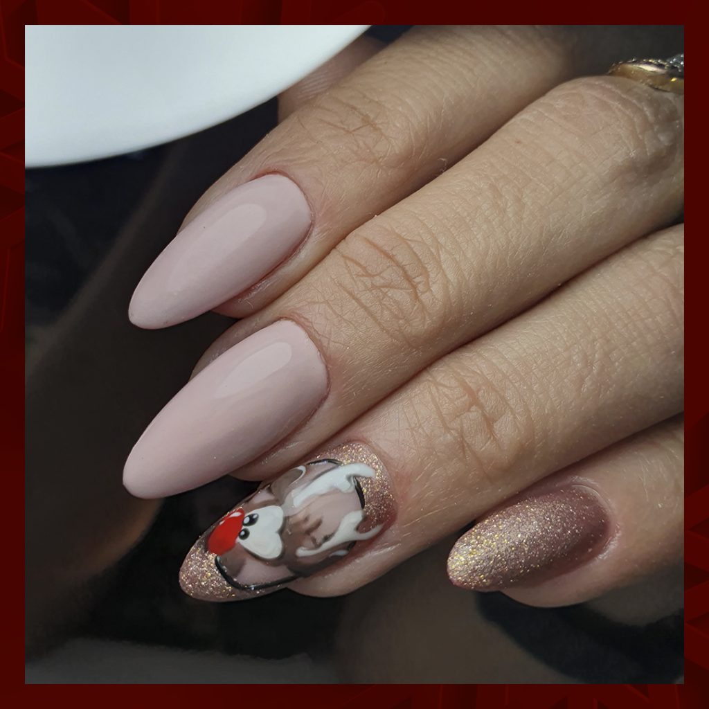 unhas curtas decoradas para ano novo