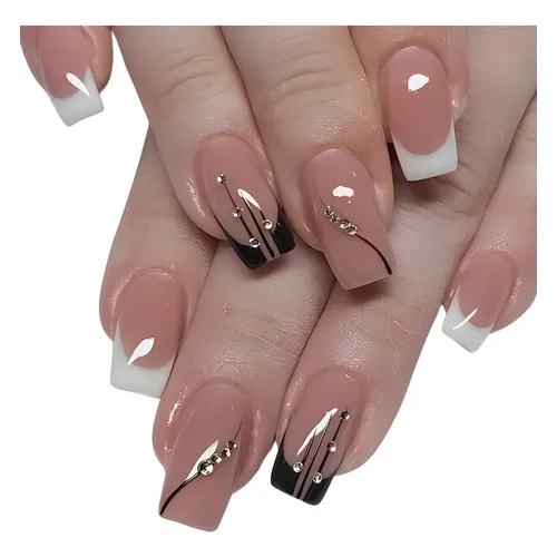 fotos de unha postiça realista decorada