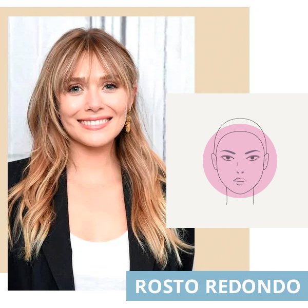 franja rosto redondo