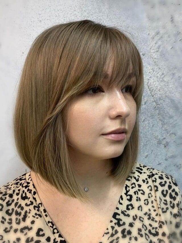 franja rosto redondo