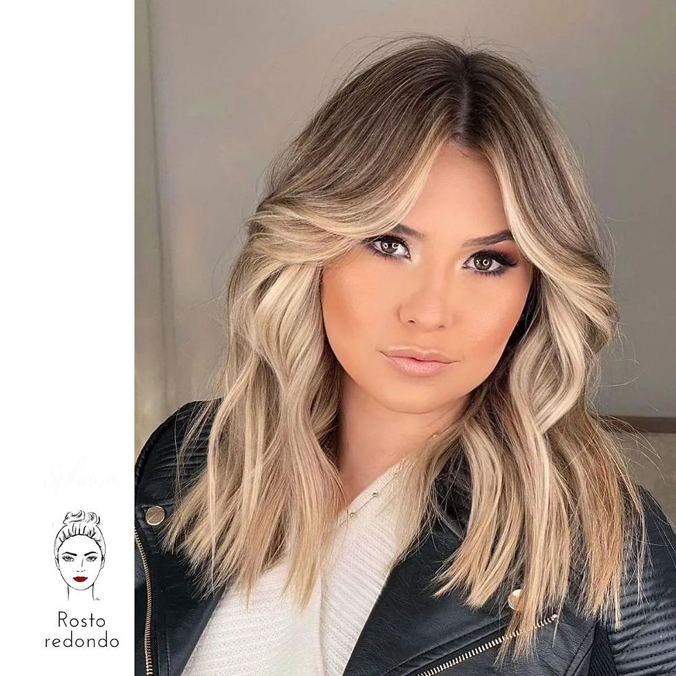 franja rosto redondo