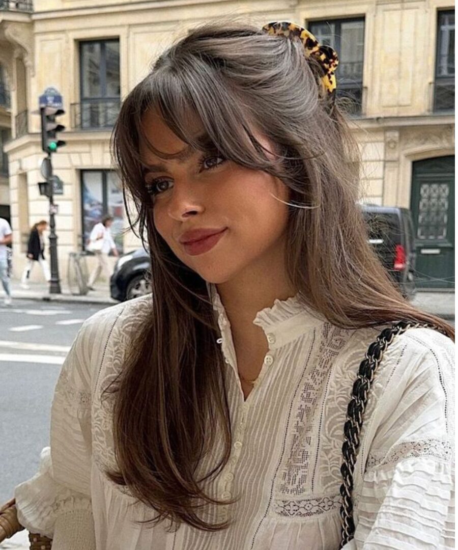 franja rosto redondo