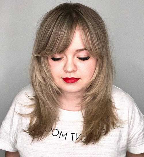 franja rosto redondo