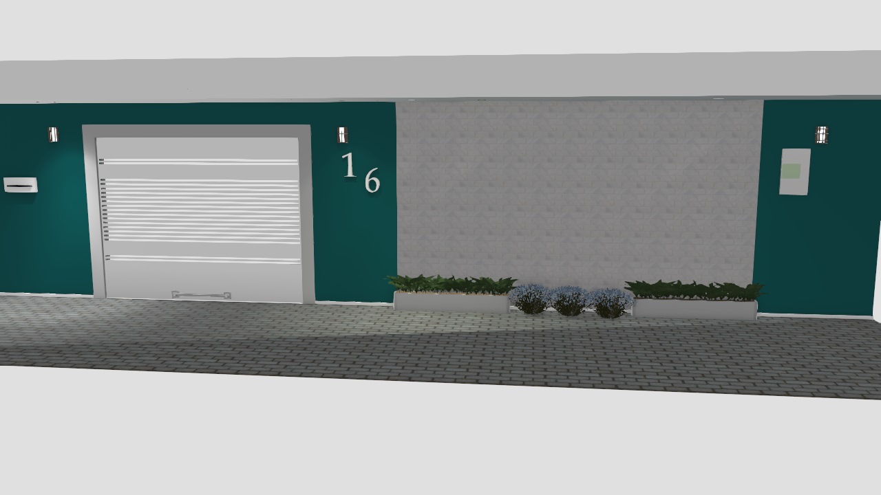 fachada de muro com cerca elétrica