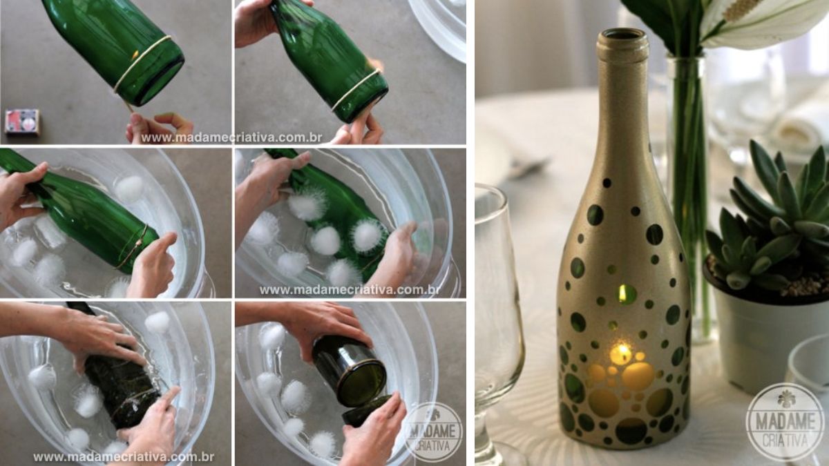 problemas comuns ao decorar garrafas de vidro