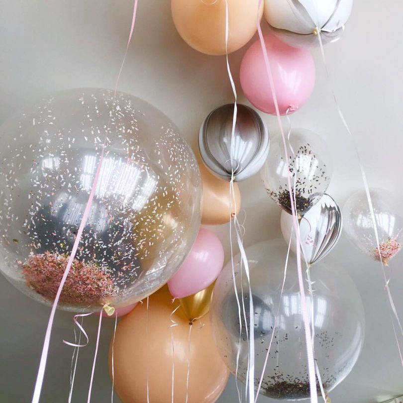 decoração festa barata balão papel crepom