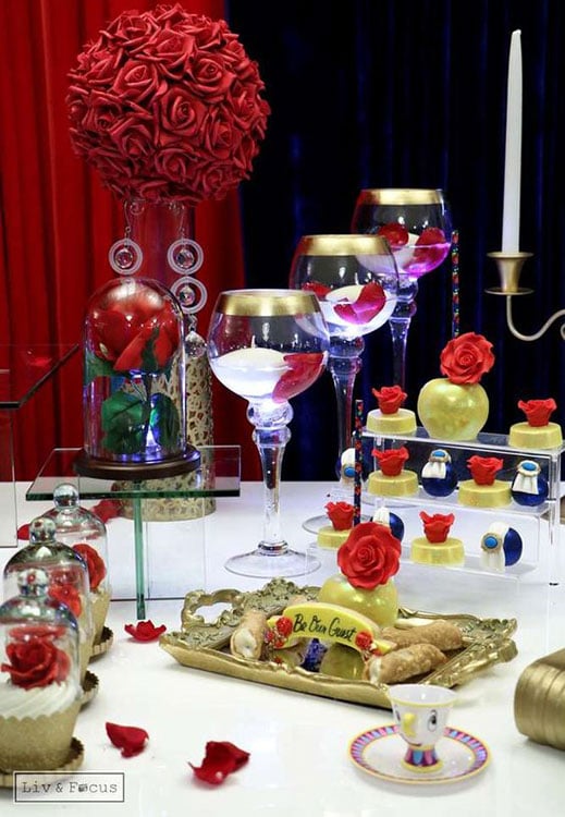 custo decoração festa 15 anos bela e a fera