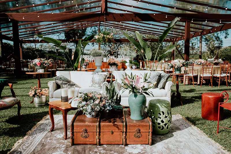 decoração casamento praia rústico versus boho