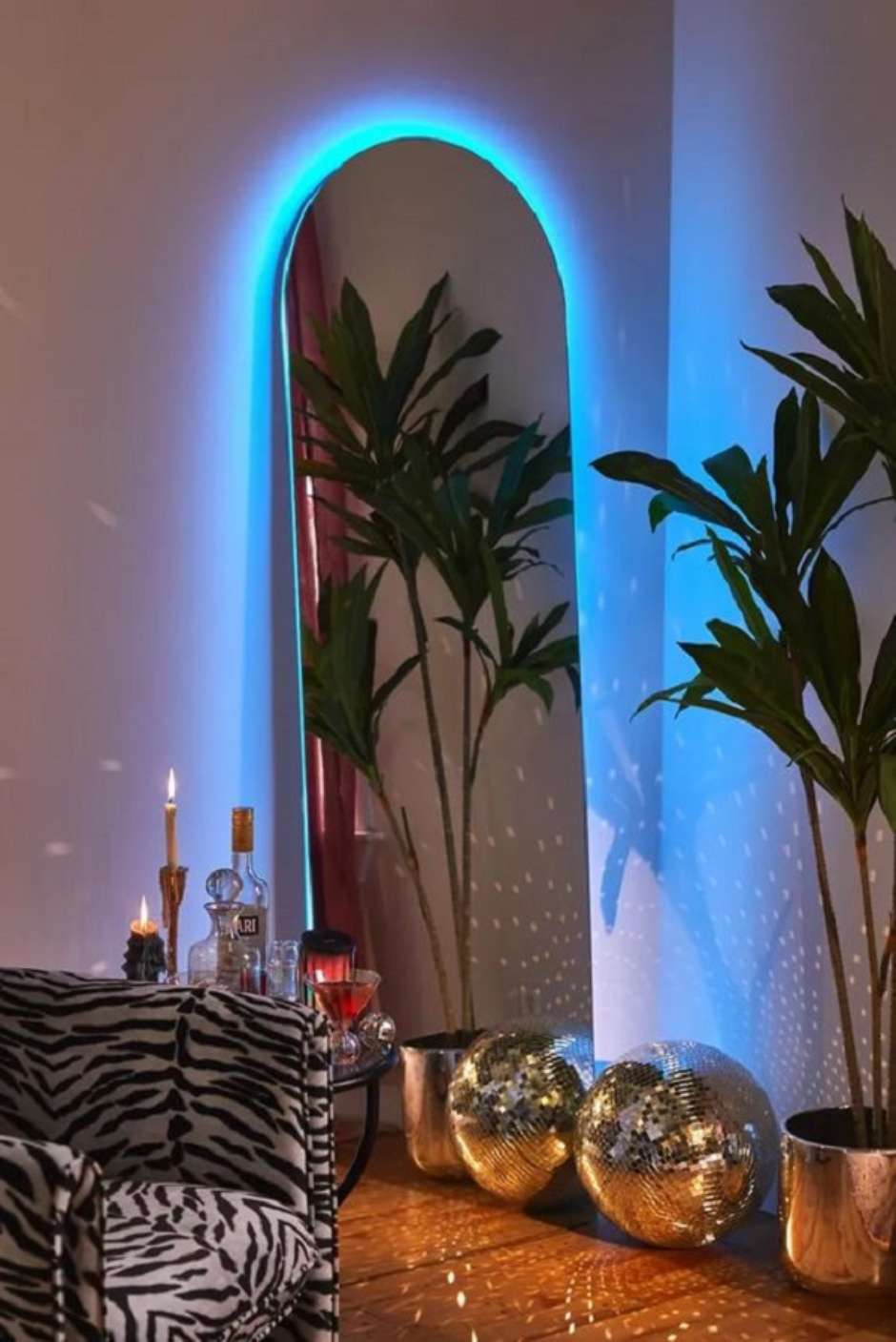 ideias criativas decoração led parede quarto sala