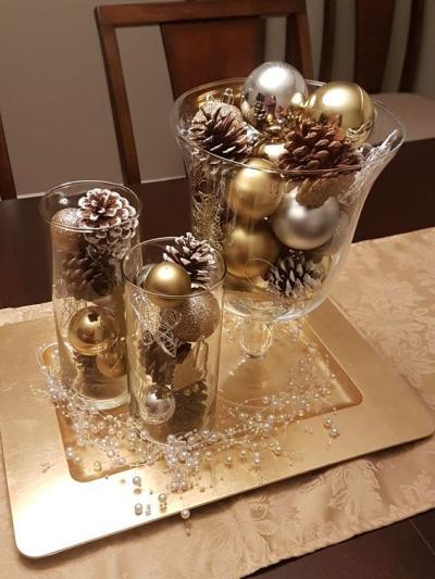 ideias criativas decoração natal vidro bolas