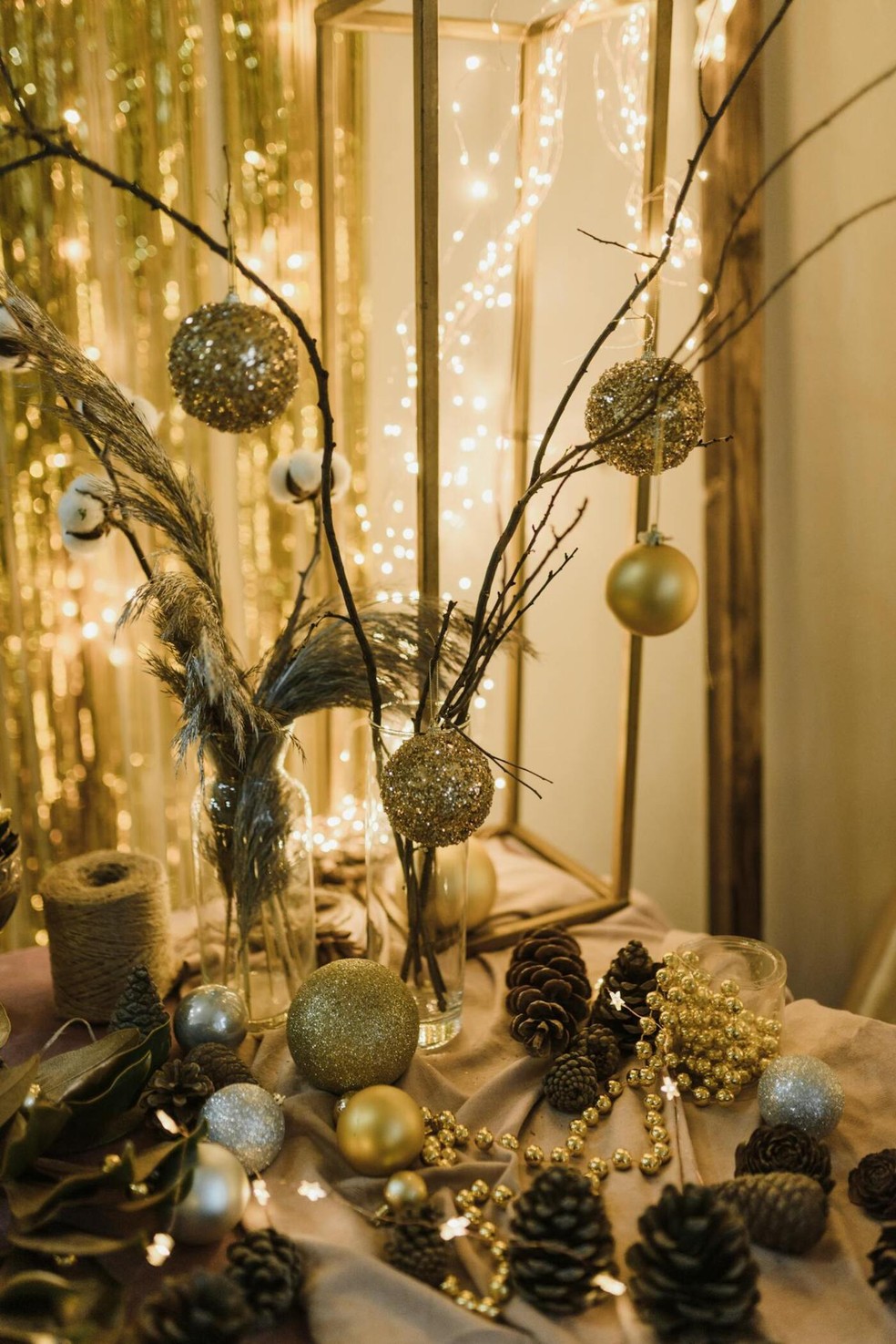ideias criativas decoração natal vidro bolas