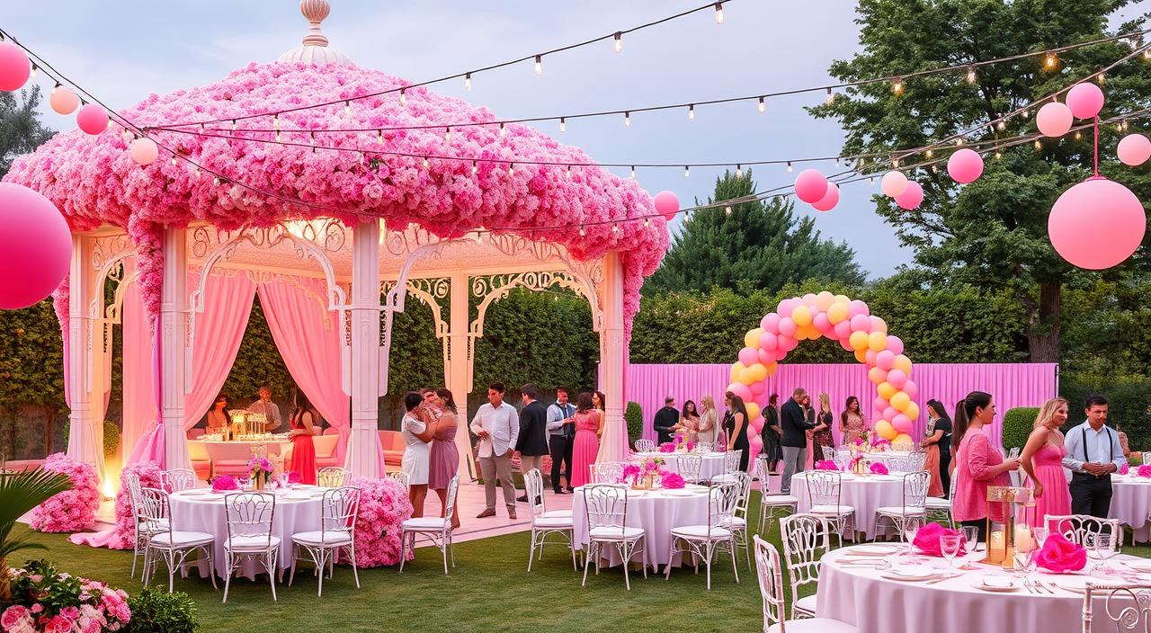 ideias criativas decoração rosas ambientes