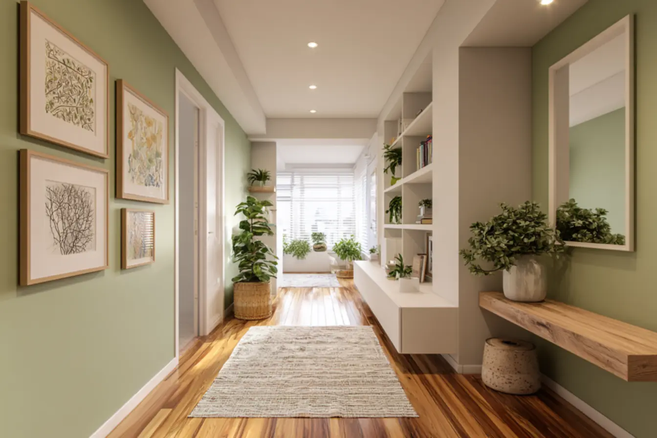 como usar plantas pendentes para decorar rack de TV