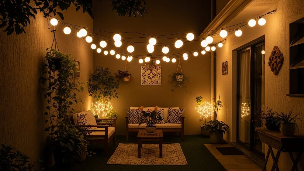 varal de lampadas led vs incandescente