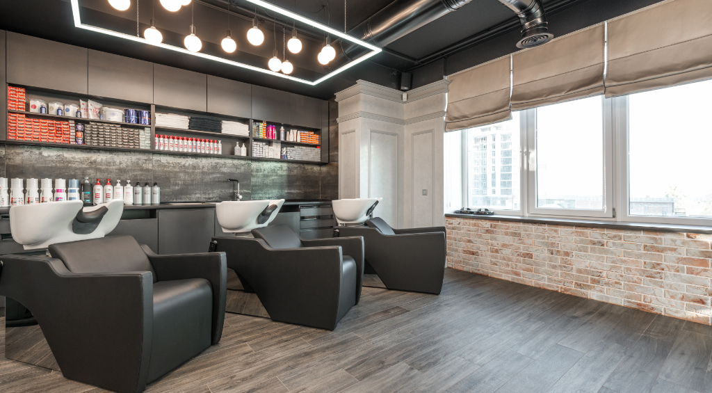 ideias de decoração de salão de beleza pequeno