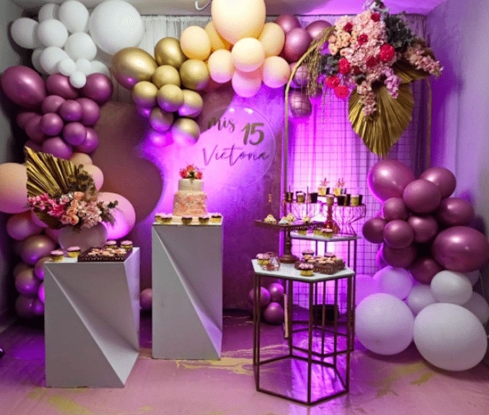 custo decoração festa 15 anos elegante orçamento