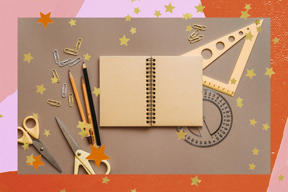 decoração de caderno minimalista vs elaborada