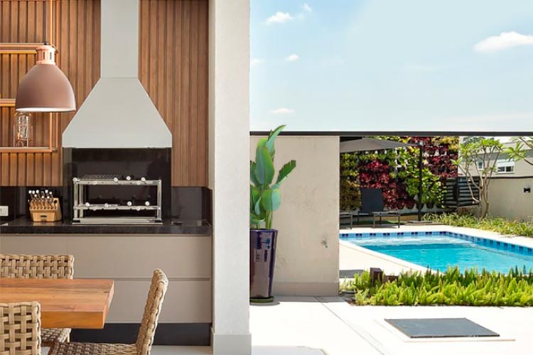 como escolher revestimento para churrasqueira