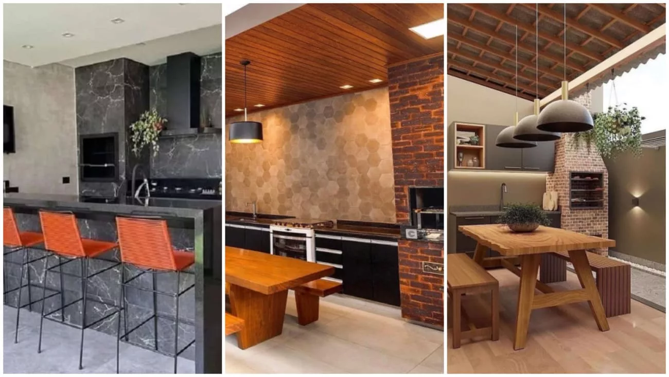 ideias de decoração área churrasqueira pequena