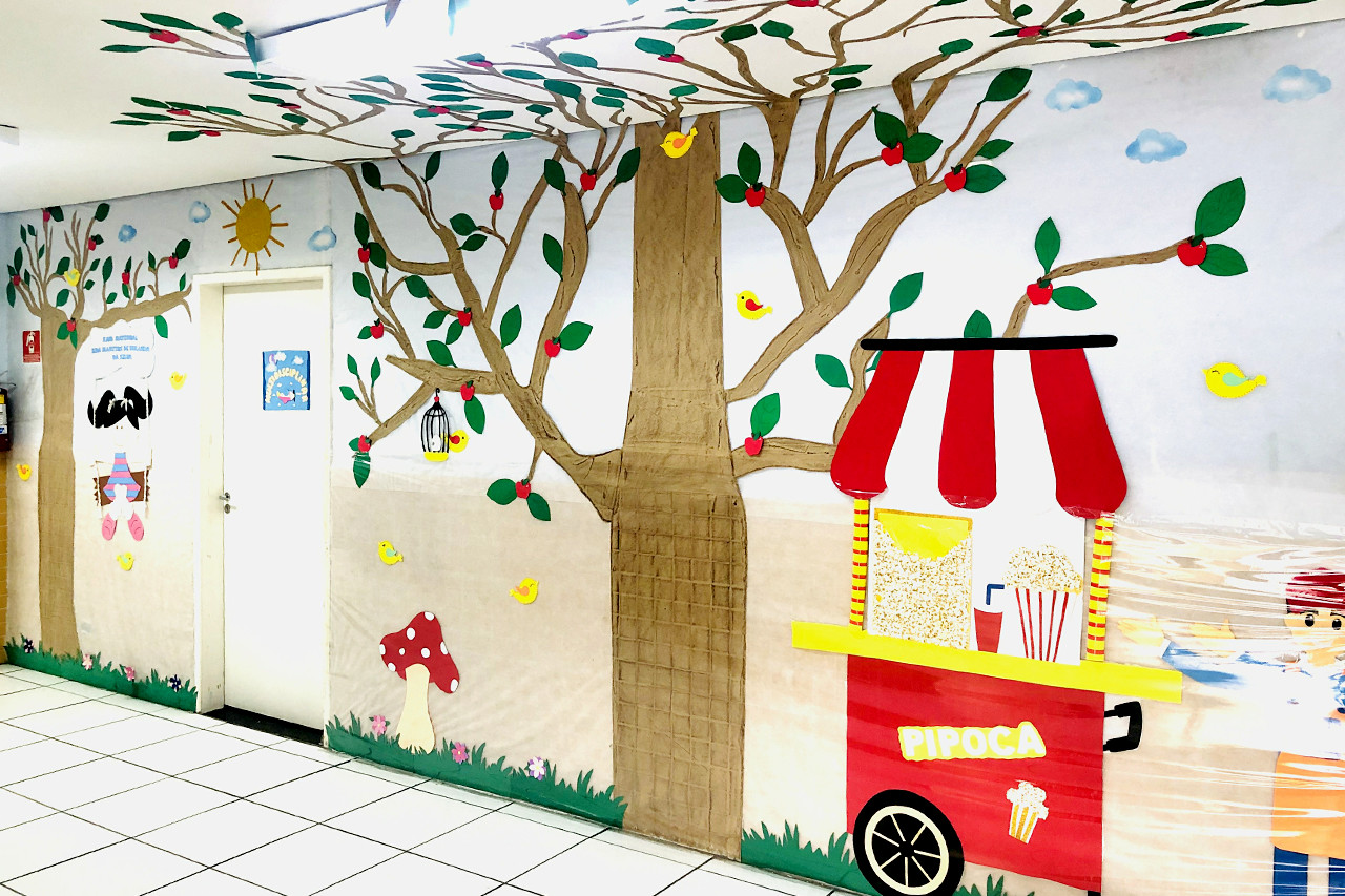 decoração sustentável creche
