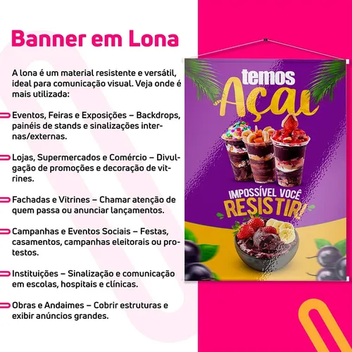 loja de açaí estilo tropical vs industrial