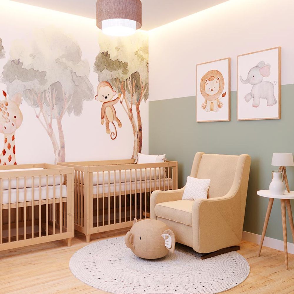 ideias de decoração quarto bebe masculino safari