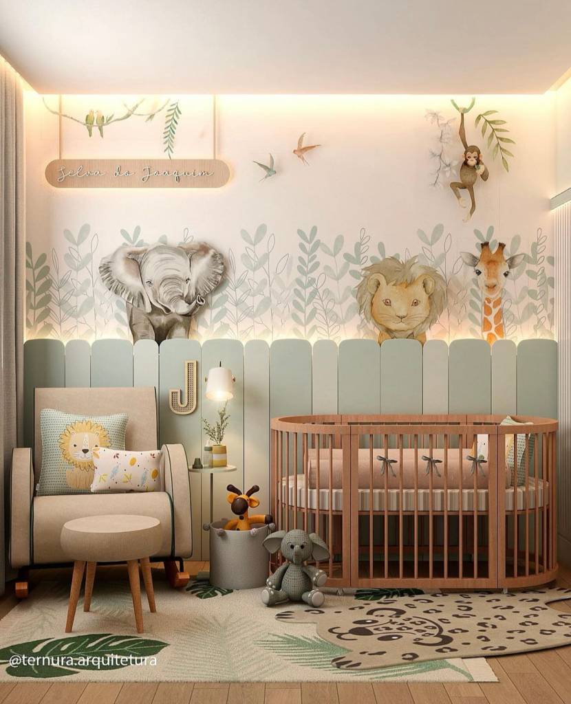 papel de parede safari ou adesivo quarto bebe