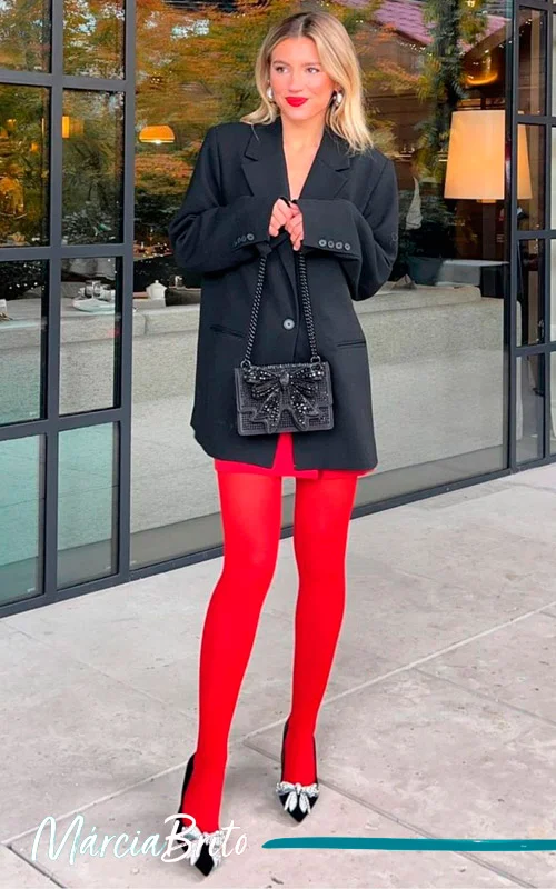 quanto custa montar um look com calça vermelha