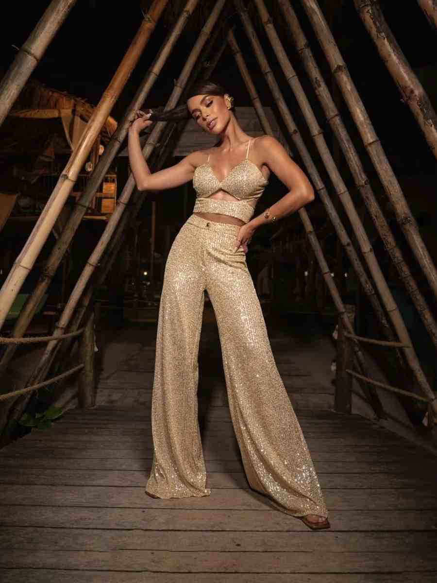 ideias de looks dourados para ano novo