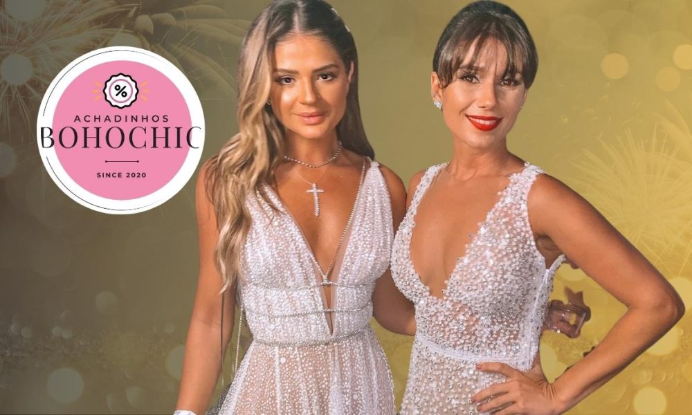 vestido de paete dourado ou conjunto pantalona reveillon